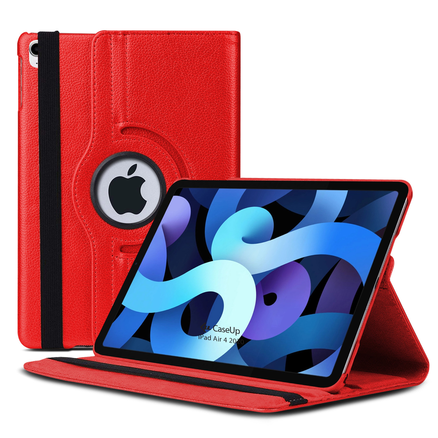 Apple iPad Air 4 2020 Kılıf CaseUp 360 Rotating Stand Kırmızı